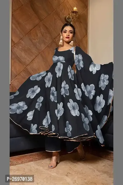 Women fancy georgette floral gown-thumb0