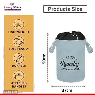 Fancy Laundry Bag/Basket For Dirty Clothes Storage Bag Collapsible With Top Closer Pack Of 1-thumb2