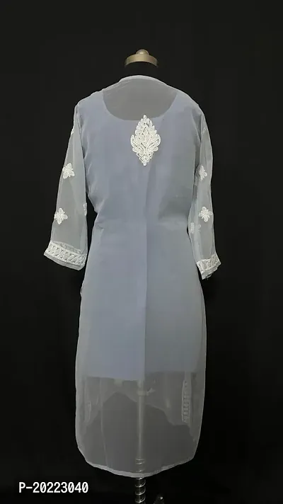 A-Line Grey  Georgette Kurta For Women-thumb3