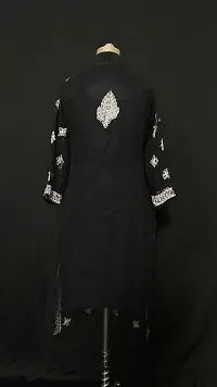 A-Line Black  Georgette Kurta For Women-thumb2