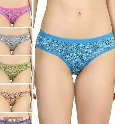 Stylish Cotton Briefs for Women Combo  Pack of 5-thumb0