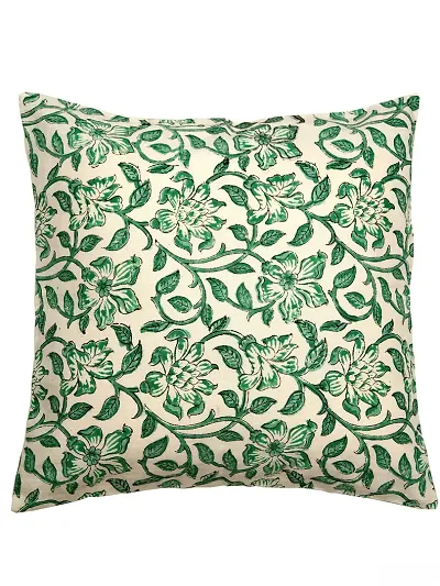 Light Green 100% Cotton Cushion Cover