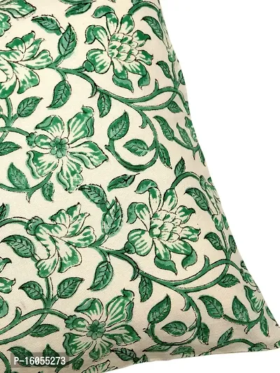 Light Green 100% Cotton Cushion Cover-thumb2