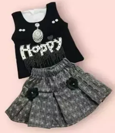 Stylish Fancy Designer Blend Top With Bottom Set For Girls