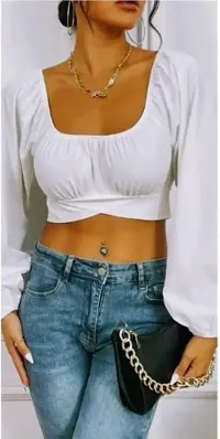 PINKHUB Casual Western Stylish Crop Top for Women/Girls-thumb2