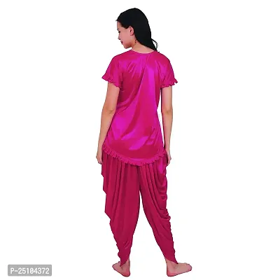 pink hub Women'sTop  Patiala Pyjama Night Suit Colour-Pink-thumb5