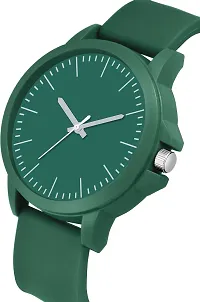 Stylish Green Leather Analog Watches For Men-thumb1