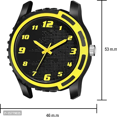 Stylish Yellow Leather Analog Watches For Men-thumb3