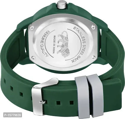 Stylish Green Leather Analog Watches For Men-thumb3