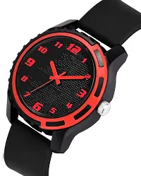 Stylish Red Leather Analog Watches For Men-thumb1