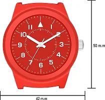 Stylish Red Leather Analog Watches For Men-thumb3