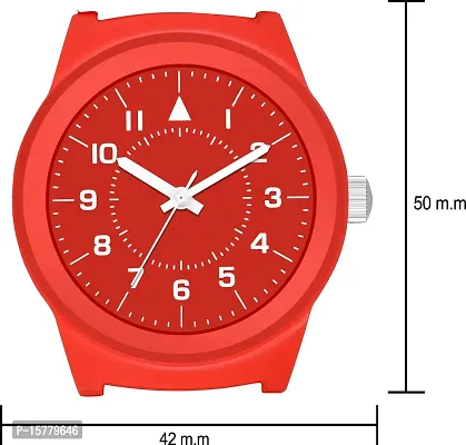 Stylish Red Leather Analog Watches For Men-thumb4