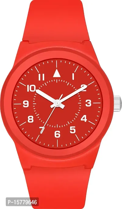 Stylish Red Leather Analog Watches For Men