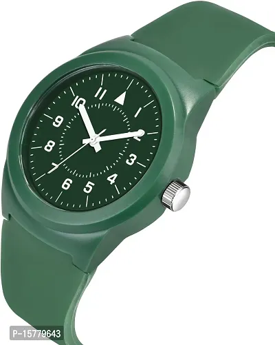 Stylish Green Leather Analog Watches For Men-thumb3