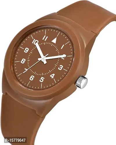 Stylish Brown Leather Analog Watches For Men-thumb3