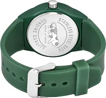 Stylish Green Leather Analog Watches For Men-thumb1