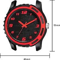 Stylish Red Leather Analog Watches For Men-thumb2