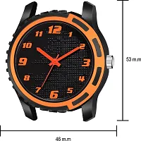 Stylish Orange Leather Analog Watches For Men-thumb2