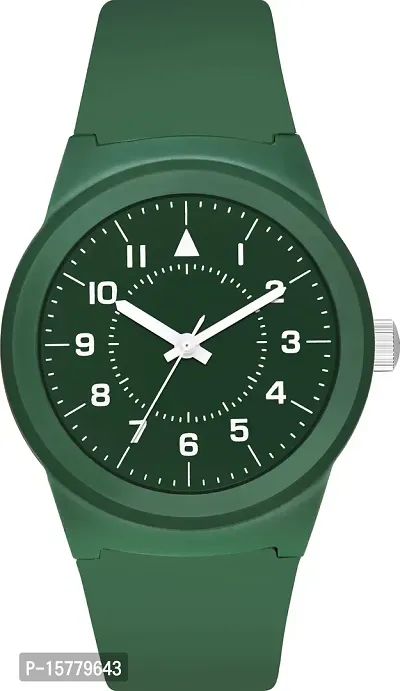 Stylish Green Leather Analog Watches For Men