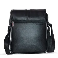 STRAPIT Synthetic leather 10 Inches Messenger/Office/Travel/Business Bag for Men Women with Multiple compartments (black)-thumb3