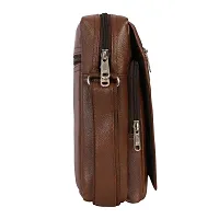 STRAPIT Sling Bag Synthetic leather Men's/women 10 ? 8.5? 4.5 inches (BROWN)-thumb1