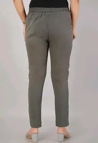 Fancy Cotton Blend Trousers For Women-thumb2