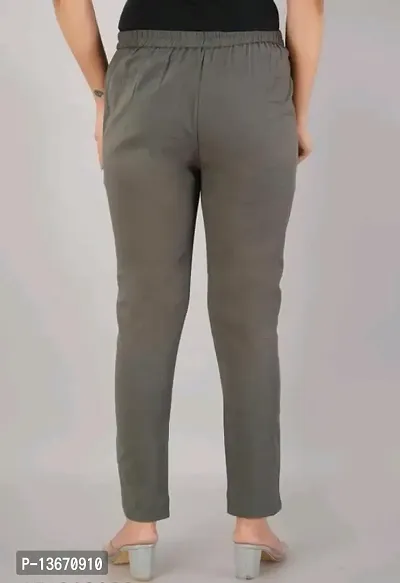 Fancy Cotton Blend Trousers For Women-thumb3