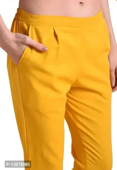 Fancy Cotton Blend Trousers For Women-thumb3