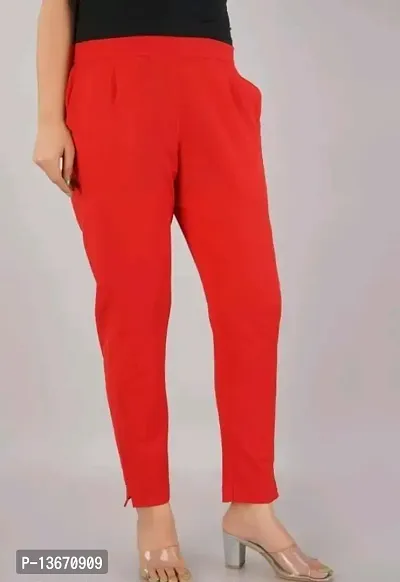 Fancy Cotton Blend Trousers For Women-thumb2