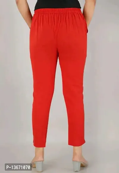 Fancy Cotton Blend Trousers For Women-thumb3