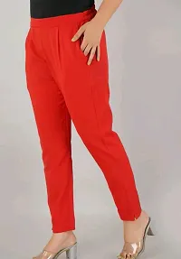 Fancy Cotton Blend Trousers For Women-thumb1