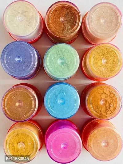 Mahir Multicolor Shining Eyeshadow Shimmer / Glitter Powder 12 Pcs 24 g (Multicolor)