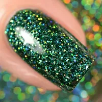 Mahir Glitter Supreme Quality Green Holographic Premium Glitter Multi Purpose Glitter Powder 20 Gm Pack for use with Arts  Crafts  Weddings Cards Flowers  Cosmetic Face Eye Body  Nails Skin Hair.-thumb1