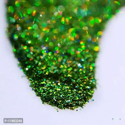 Mahir Glitter Supreme Quality Green Holographic Premium Glitter Multi Purpose Glitter Powder 20 Gm Pack for use with Arts  Crafts  Weddings Cards Flowers  Cosmetic Face Eye Body  Nails Skin Hair.-thumb5