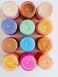 Mahir Multicolor Shining Eyeshadow Shimmer / Glitter Powder 12 Pcs 24 g (Multicolor)-thumb1