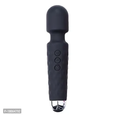 Craftisha Magic Personal Body Massager For Women  Men | 20 Vibration Modes | Rechargeable | Waterproof |- (Black-thumb0