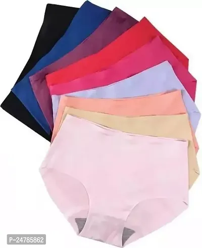 Stylish Fancy Cotton Solid Panty For Women Pack Of 9-thumb0