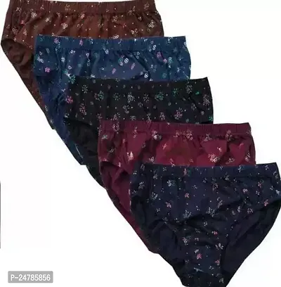 Stylish Fancy Cotton Printed Panty For Women Pack Of 5-thumb0