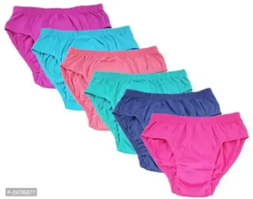 Stylish Fancy Cotton Solid Panty For Women Pack Of 6