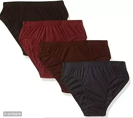 Stylish Fancy Cotton Solid Panty For Women Pack Of 4-thumb0