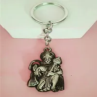 Sujal Impex Religious Lord Pawanputra Hanuman Gada  Grey  Zinc And Metal Keychain For Men and Women-thumb2