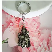 Sujal Impex Religious Lord Pawanputra Hanuman Gada  Grey  Zinc And Metal Keychain For Men and Women-thumb1