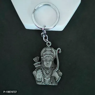 Sujal Impex Religious God Shree Ram Grey Brass Metal Keychain For Men And Women