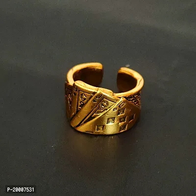 Sujal Impex Bikers jewelry Playing Poker Card Unique Ring  Gold  Metal Ring For Men And Women-thumb3