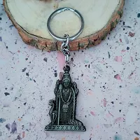 Sujal Impex Religious Murugan Kartikeya Big Tamil Om VEL Gada Grey Brass Metal Keychain For Men And Women-thumb3