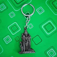 Sujal Impex Religious Murugan Kartikeya Big Tamil Om VEL Gada Grey Brass Metal Keychain For Men And Women-thumb4