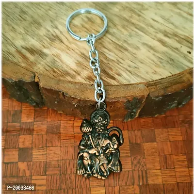 Sujal Impex Religious Lord Pawanputra Hanuman Gada  Copper  Zinc And Metal Keychain For Men and Women