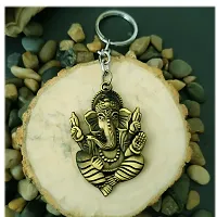 Sujal Impex Religious Lord Shri Ganesh Green  Zinc And Metal Keychain For Men and Women-thumb1