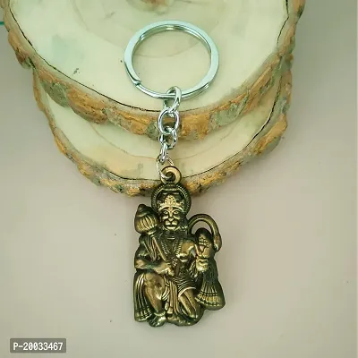 Sujal Impex Religious Lord Pawanputra Hanuman Gada  Bronze  Zinc And Metal Keychain For Men and Women-thumb3