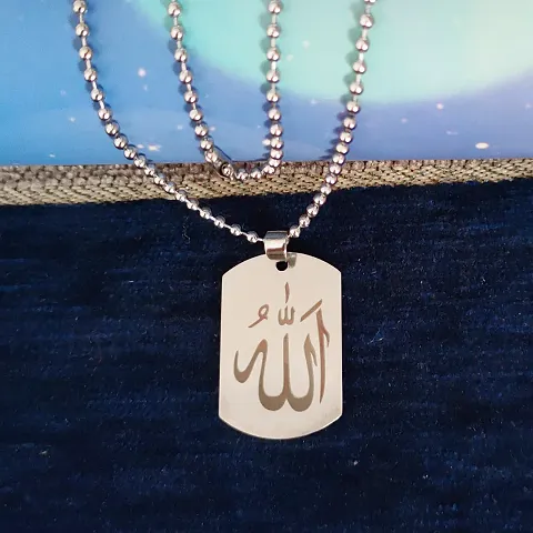 Shiv Creation Allah Pendant Necklace Chain Stainless For Men And Women